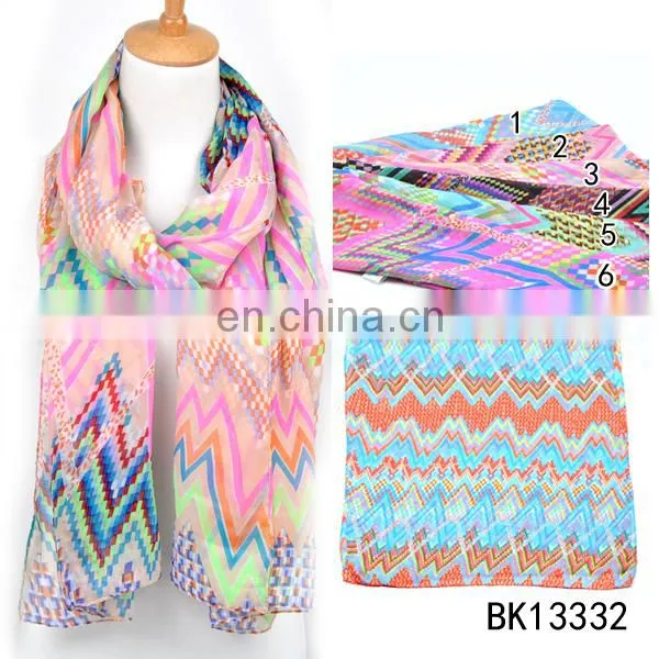 2015 New Arrive Spring Summer Lady Shawl Fashion Chiffon Wholesale Twill Scarf