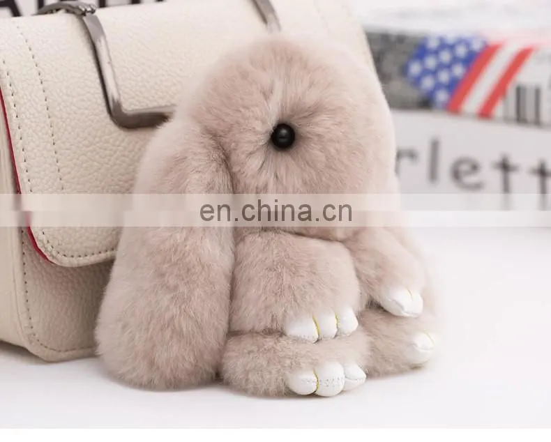 2016 Fashion Rabbit Fur Bag Charm / Pretty Rabbit Keychain