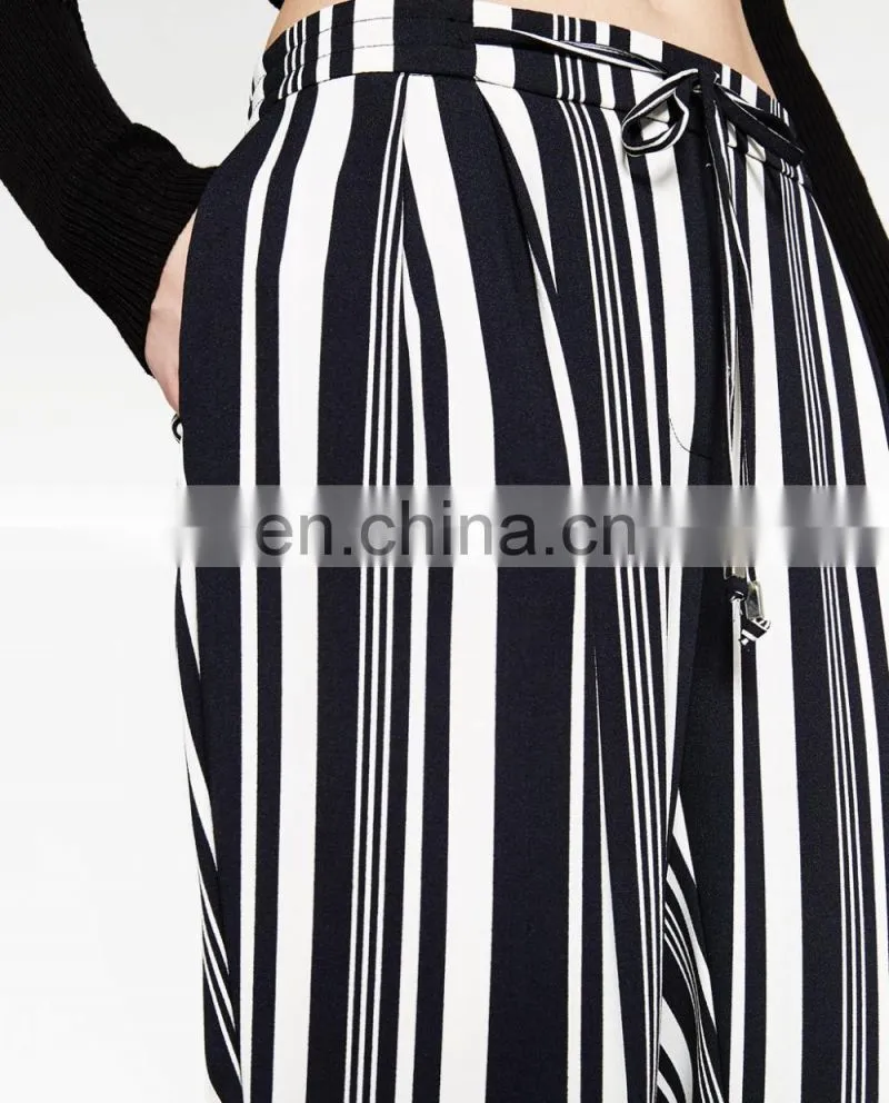 high quality new fashion women hip hop stripe pants