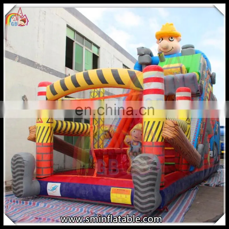 Attractive inflatable bear slide,large dry slide,inflatable double lane slip slide for sale