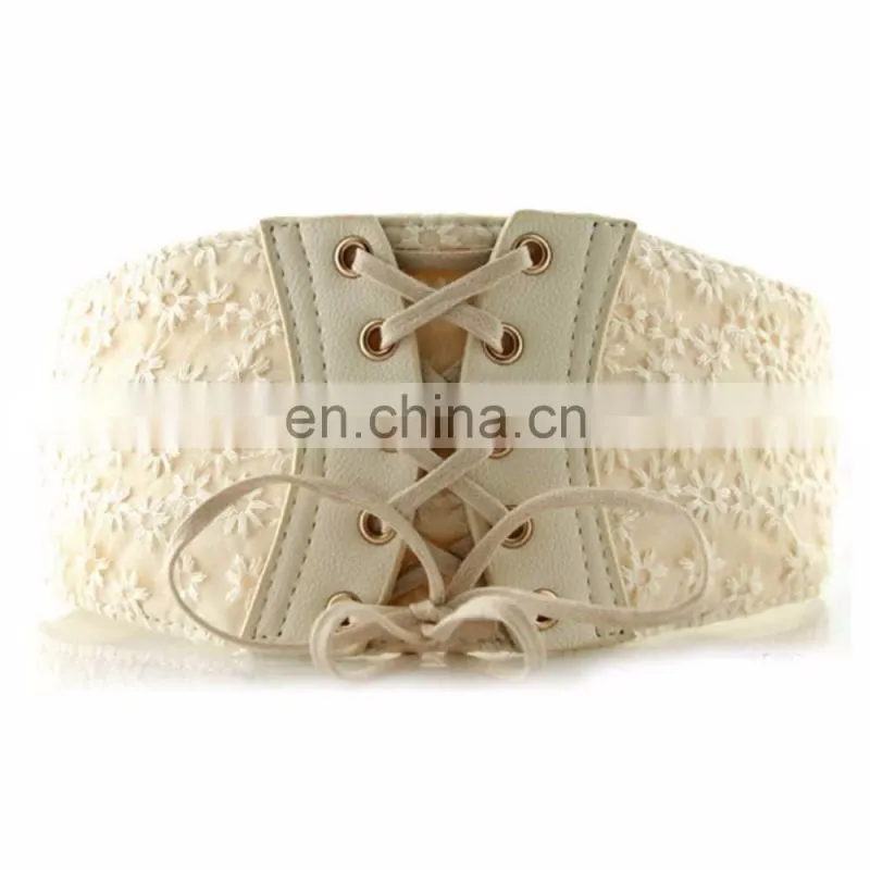 China factory cheaper colombian waist cincher with ring rivets extra wide belt