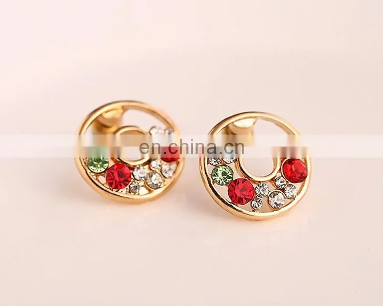swan style ear stud rhinestone women fashion earring