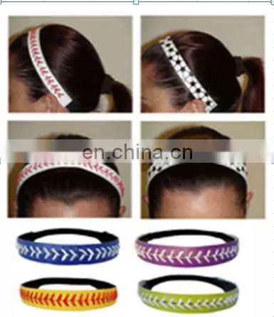 Hot sale cheap sports leather softball baseball headband from factory