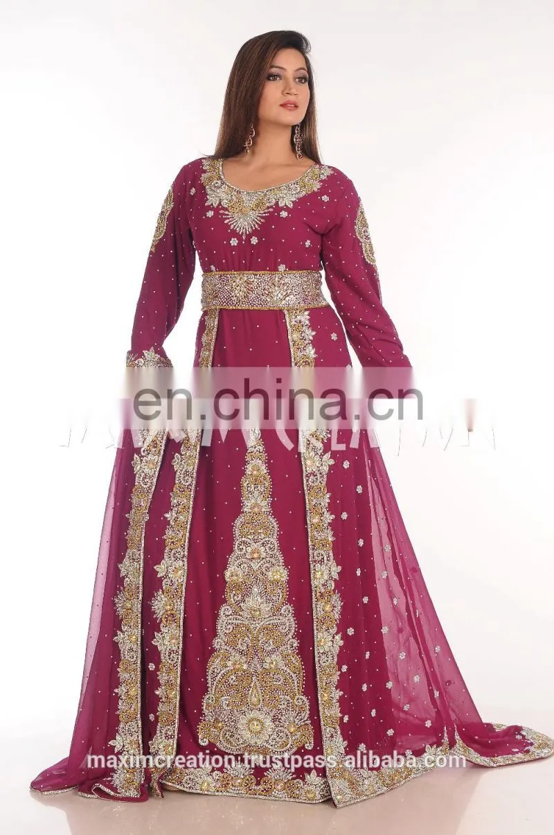 EXCLUSIVE FANCY MOROCCAN KAFTAN ARABIAN WEDDING GOWN