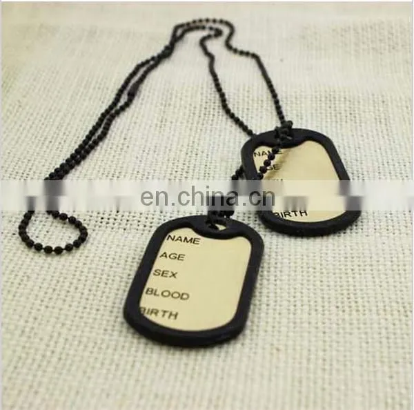 custom etching logo aluminum dog tag anodized aluminum dog pet tag chain