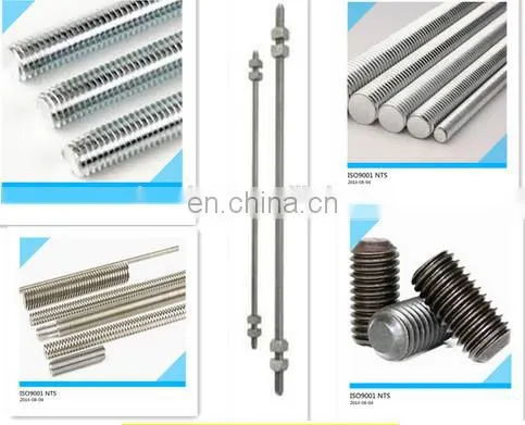 High quality Large size rolled screw thread round bar with nuts,screw bolt