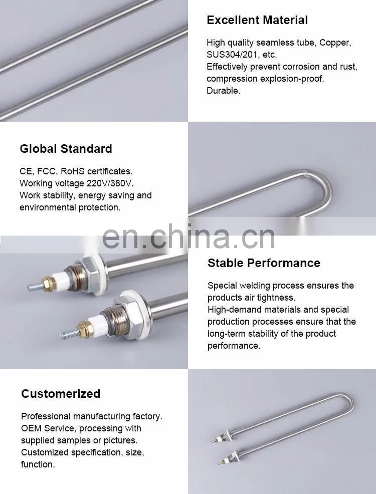Promotion l Industrial U type Stainless steel Heating Tube With CE Certification