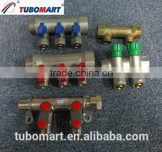 natural gas manifold for gas pipe compression fitting