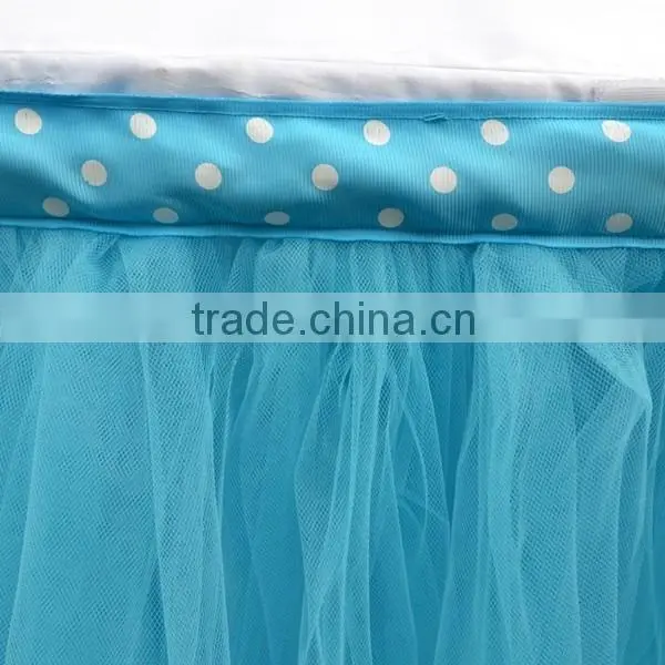 Tutu Tulle Table Skirt Cover Home Decoration Blue SD103