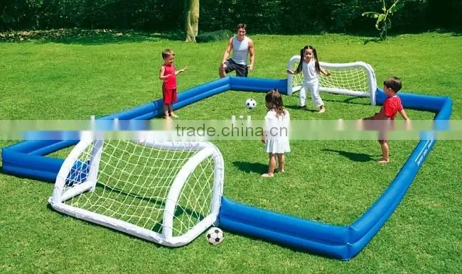 American children a smaller version of inflatable soccer field