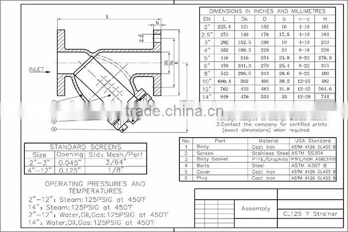 Cast Iron Body Y Strainer Price
