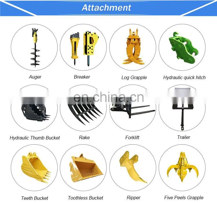 1 Ton to 3 Ton Low-Consumption China Cheap Mini Excavator Small Excavator Attachments For Sale