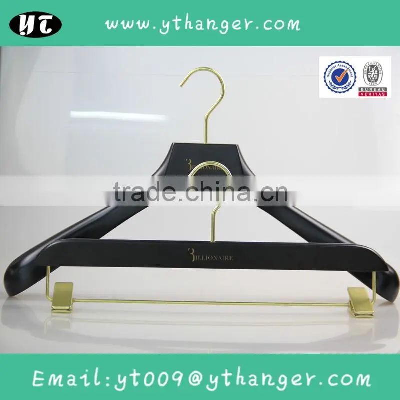 HA6809 luxury beech wood hanger tops coat hanger pants hanger