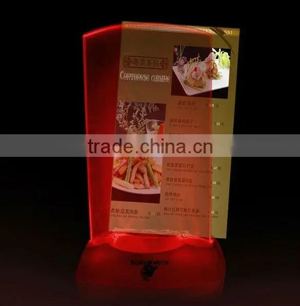 Shinning color display card with light