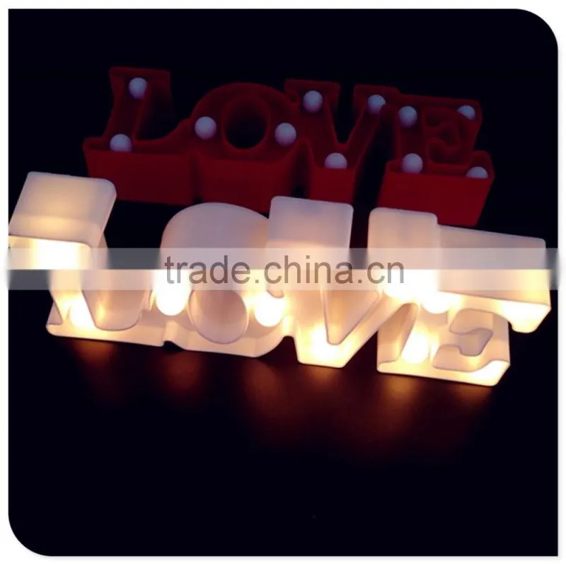 led red "love" motif novel holiday light