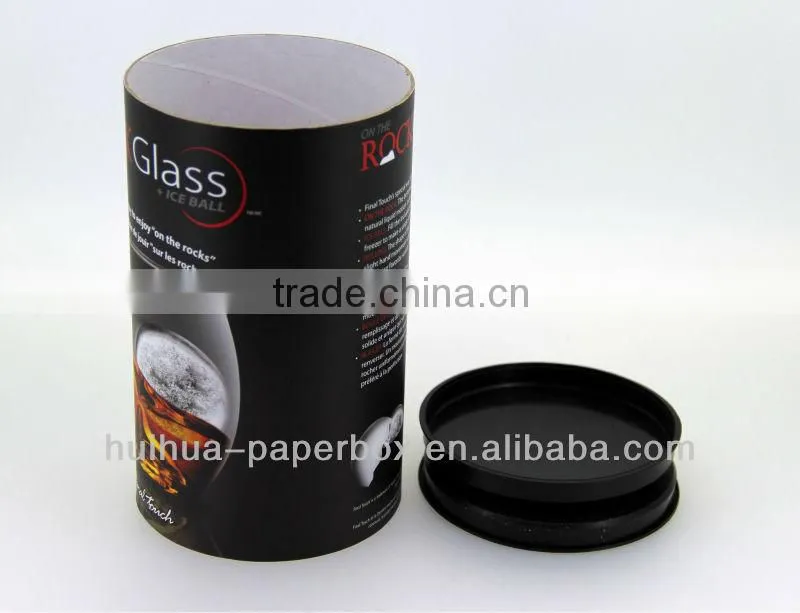 composite paper tube with movable plastic lid for wine