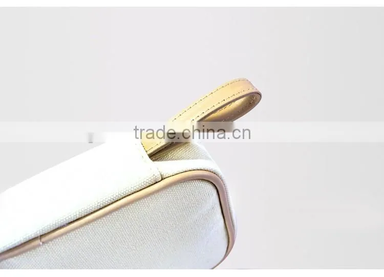 Wholesale Large Capacity Zipper Storage Canvas Makeup Bag Beauty Case Cosmetic Purse For women