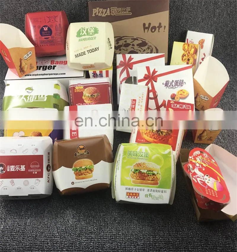 HBM800 Automatic disposable Family takeaway food Paper box making machine, popcorn fried chicken container forming equipment