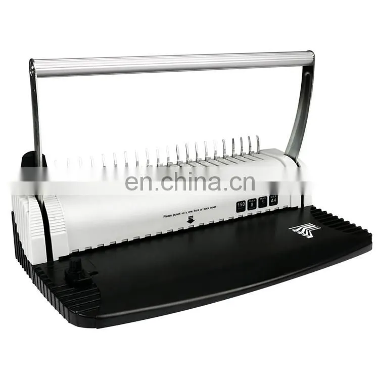 Wholesale Portable Office Use Desktop Book Notebook Steel Knife Binder Manual Comb Binding Machine