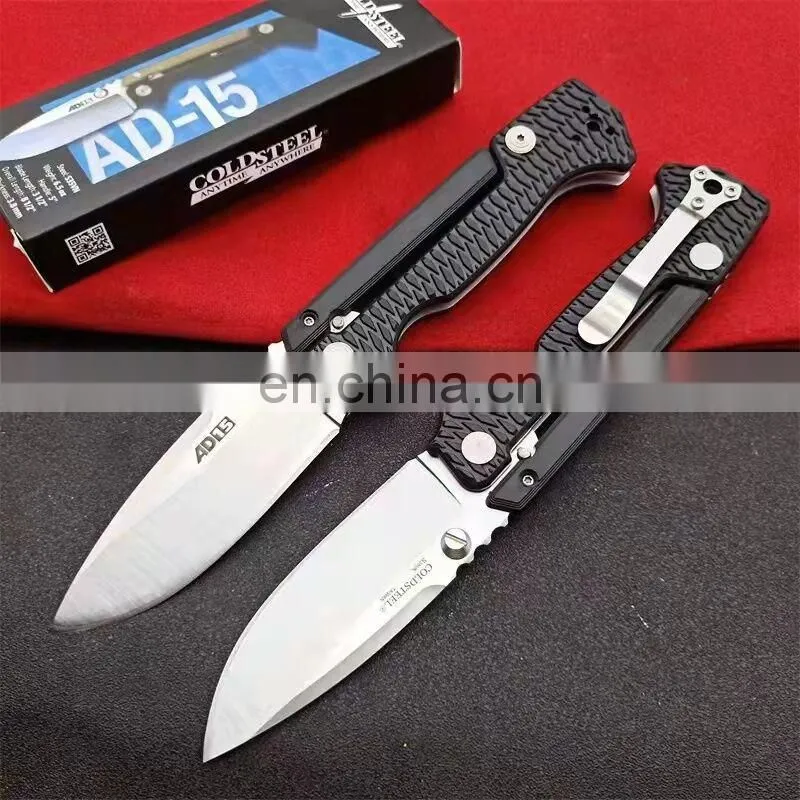 Cold Steel AD-15 Scorpion Pocket Tactical Survival Hunting Folding Knife 3.68" S35VN Blade Black G10 Handles Outdoor EDC Tools