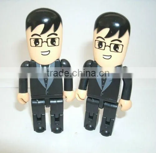 Custom plastic people Robot usb stick key drives 32gb