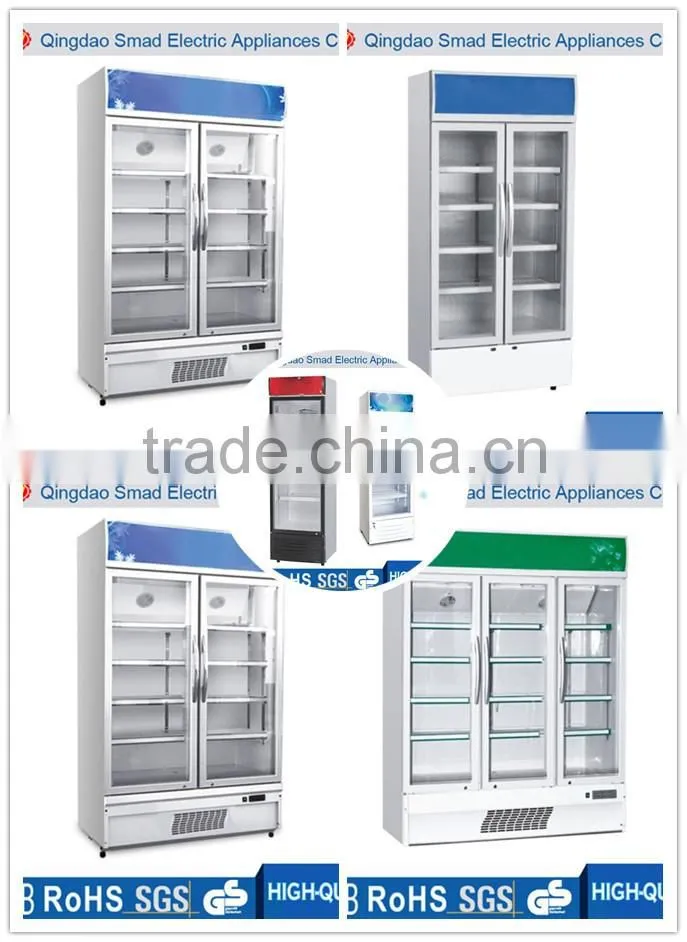 New Design Glass Door Freezer with luxurious appearance and CE Certificate