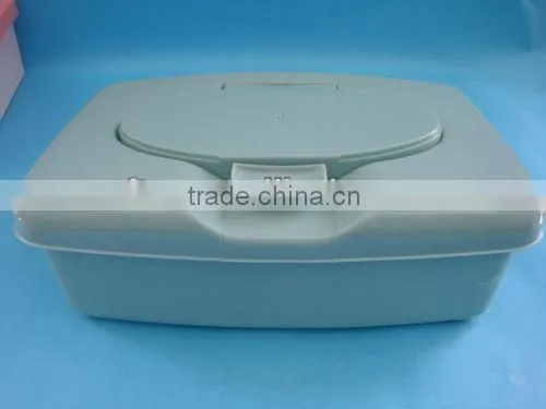plastic wet wipe box in round shape for 80-120pcs wipes/plastic container for wet wipes