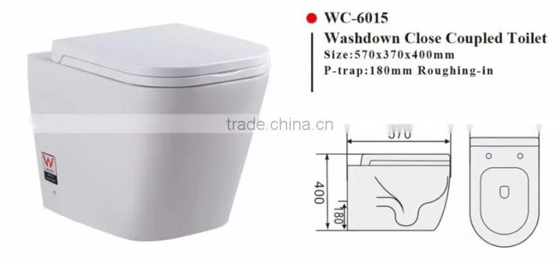Back to Wall Toilet P/S trap Round WC Pan for Concealed Cistern or Floor-standing Flushing Cistern WATERMARK WC-6011