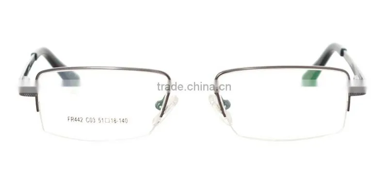 Half-rim metal mens new style 2014 spectacle frames eyeglasses factory