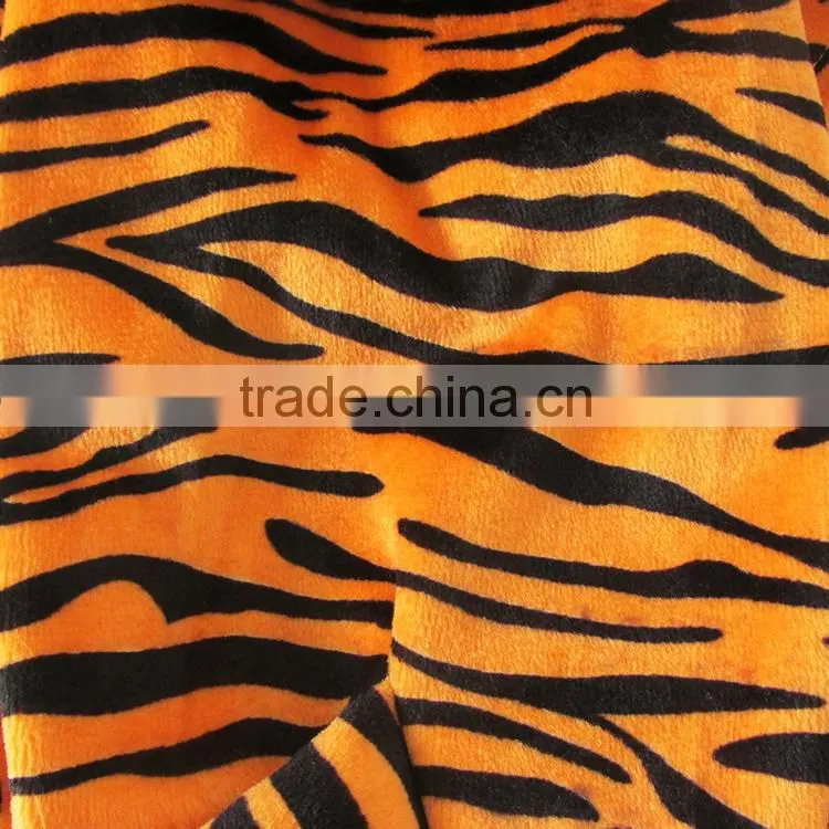 Yellow Dog Tiger Clothes with Warp-knitted Velvet fit for Spring Autumn and Winter