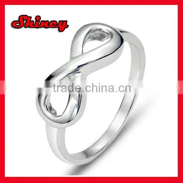 2014 high quality cz paved cool unique big silver ring