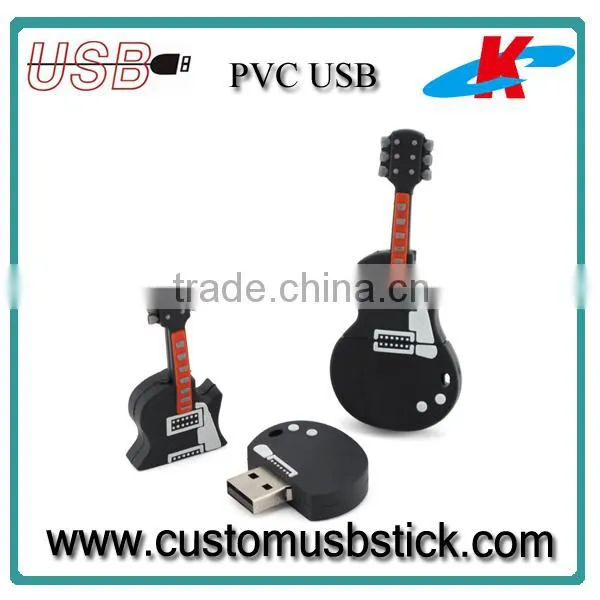 Christmas Item PVC Guitar Usb Memory Drive 2GB