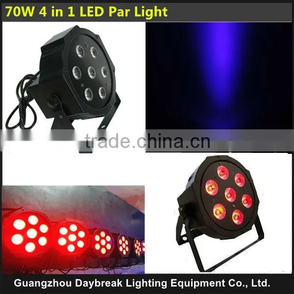 dmx stage lighting led par64, led falt par64, 7x10w led par