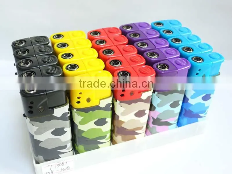 color army uniforms electronic gas charging windproof cigarette lighter