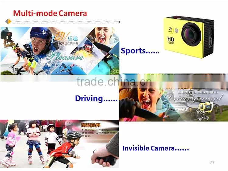 W8 waterproof camera , Full HD 1080P Sports action camera, 2 inch dvr video camera with wifi