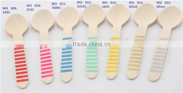 6.5 Inches Red Polka Dot Printed Wooden Spoons Utensils