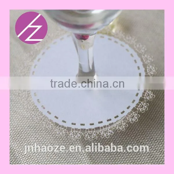 Wedding Party Decoration Place Card on the Bottom of Wine Glass WC-1