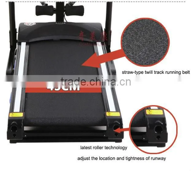 Multifunctional entry level treadmill with massager belt