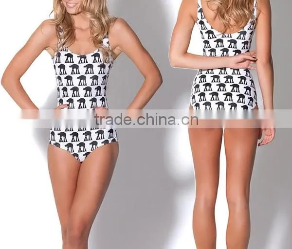 2014 woman fancy dress beach swim wear one piece swim suit