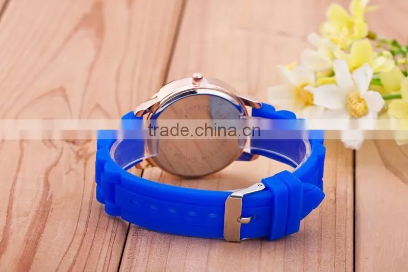 GENEVA 6 Diamond Watches Women 8 Color Silicone Strap Watch Fashion Quartz Wristwatches for Ladies Montre Femme