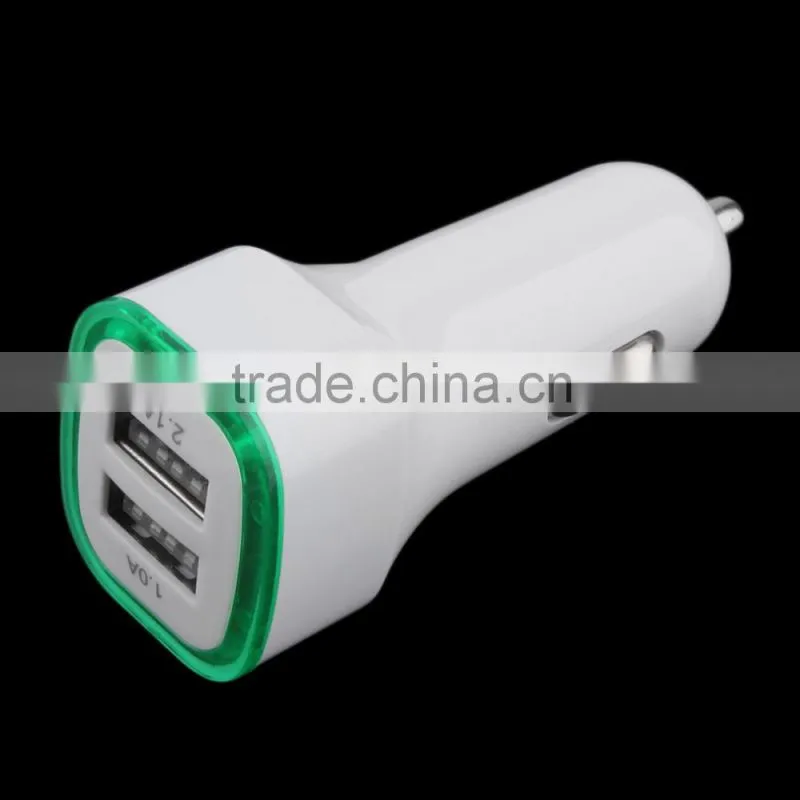 3.1A dual USB car charger 12V-24V input mobile phone charger tablet splitter igniter carregadorveicular