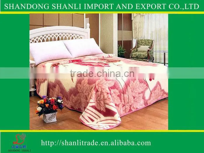 1Ply Printed Raschel Blanket/Korean Mink Blanket