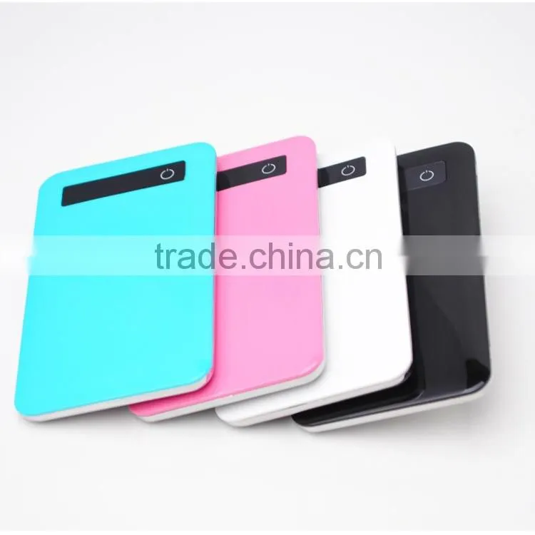 2014 christmas gift touch screen power display ultra thin power bank 5000mah