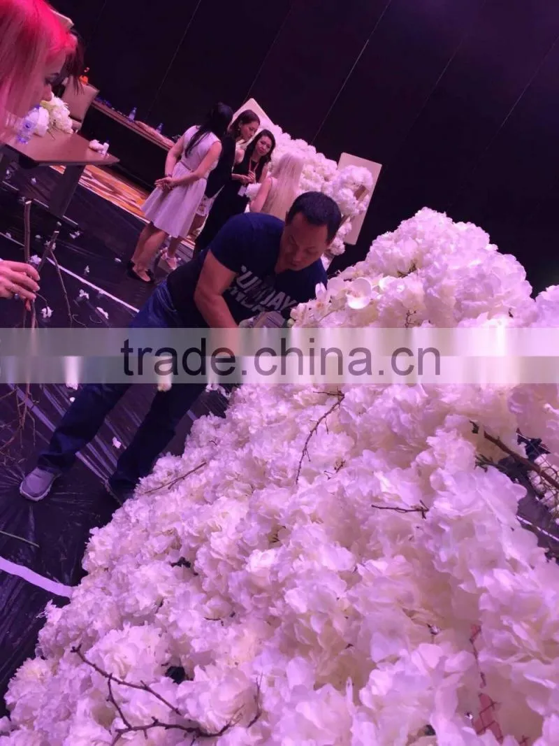 10ft white artificial hydrangea flower wall or rose flower wall for wedding decoration
