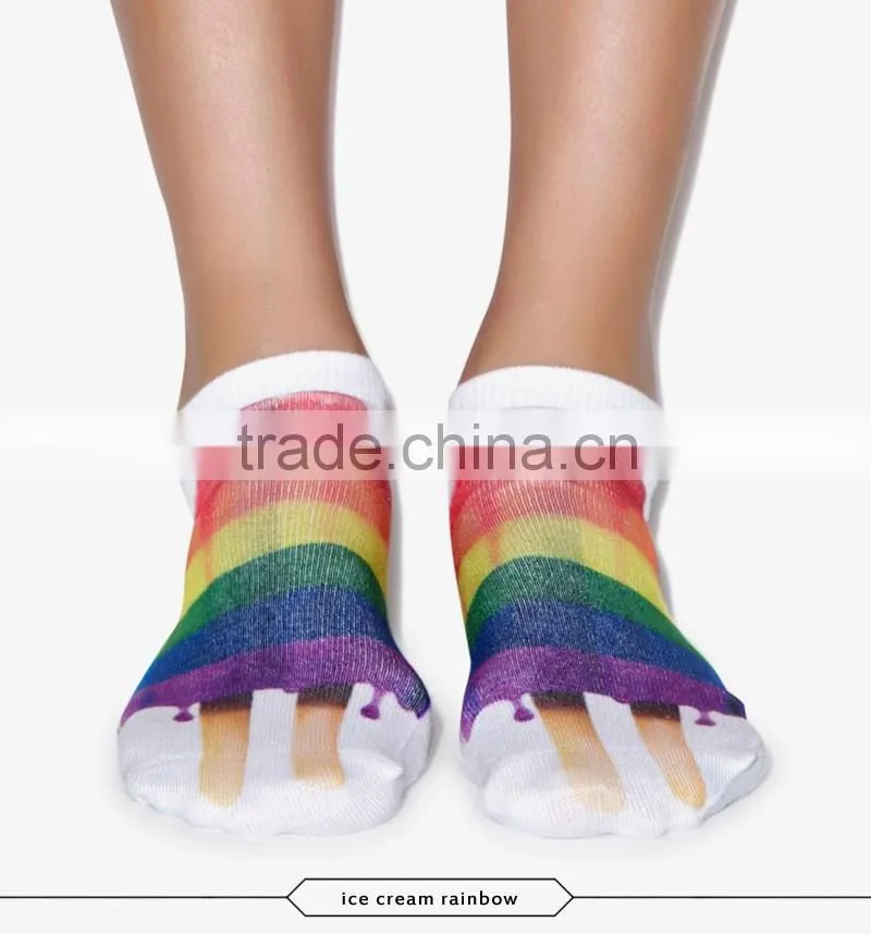 emoji stocking pig wood high quality 3d digital full print colorful ankle socks sports unisex custom hot sale stretch spandex