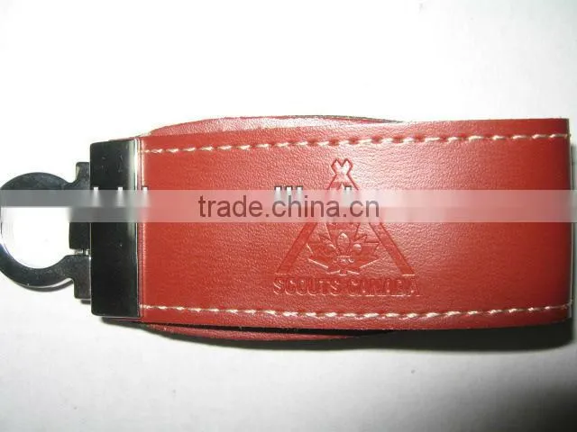 USB flash leather with engraved LOGO