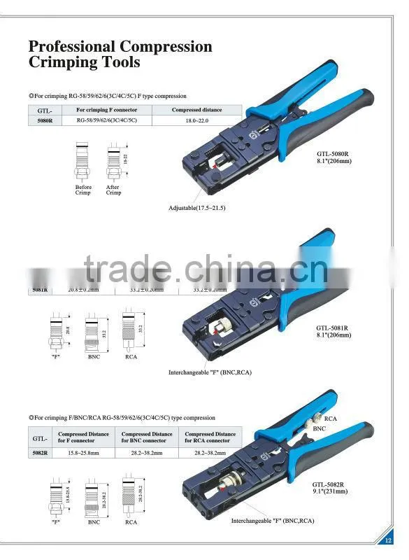 Crimping Tools for F/BNC/RCA connector GTL-5081R
