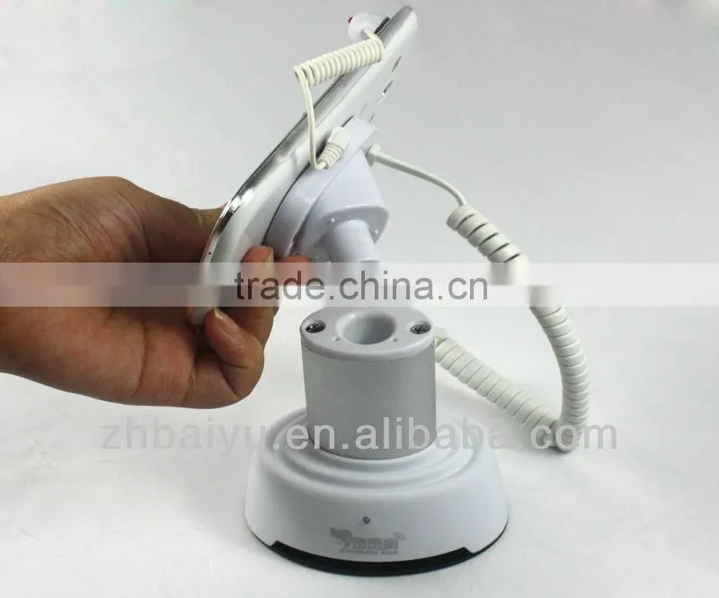 Independent chargable security alarm aluminum phone holder