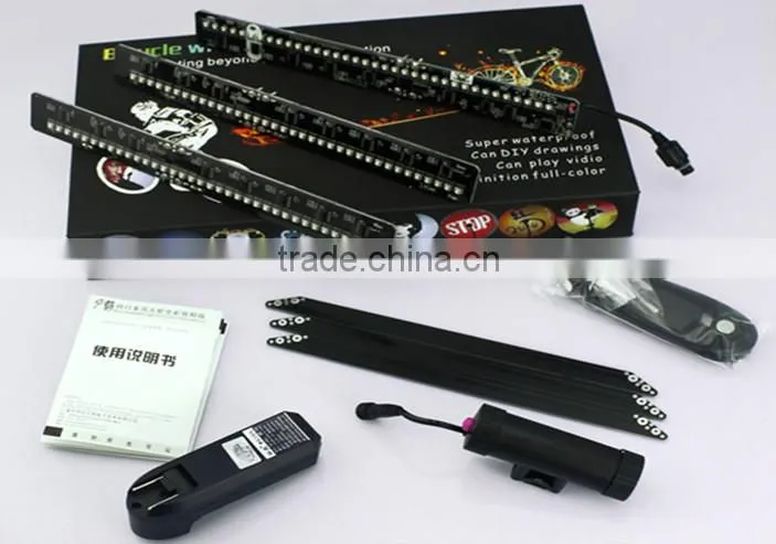 Hot Sale DIY Fashion 216LED Programmble Bike Wheel Light