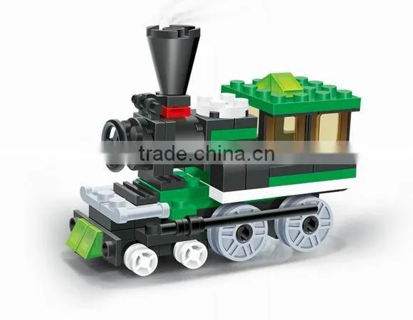 Plastic building blocks toys Train Block Set